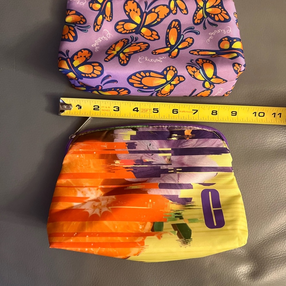 2 CLINIQUE MAKEUP ZIPPERED BAGS- NWOT